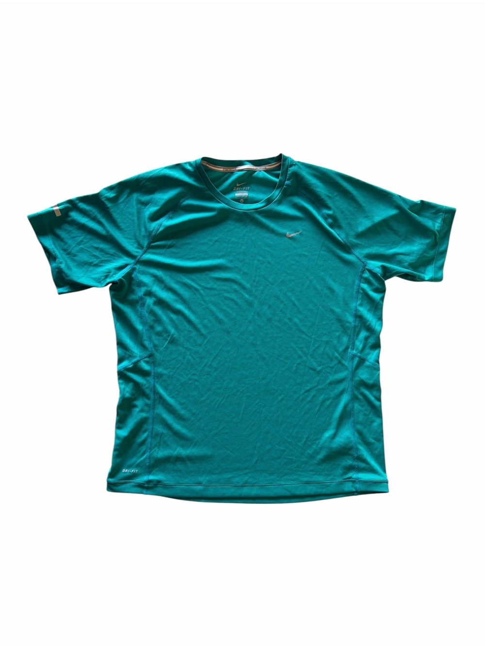 Nike Running Dri-FIT Miler Performance Shirt Teal/Turquoise Size XL